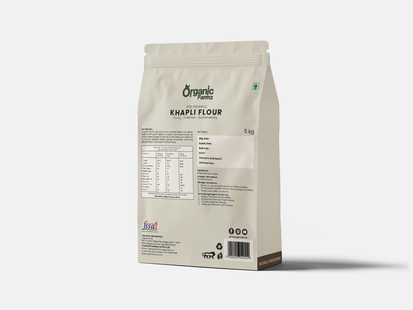 Organic Khapli Flour