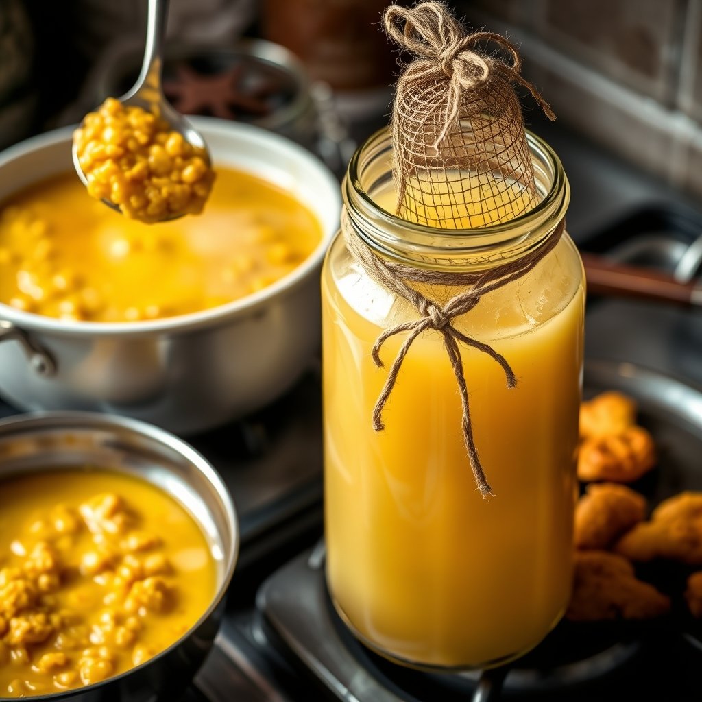 Two clear glass jars showing the golden granular texture of A2 bilona ghee alongside standard smooth ghee