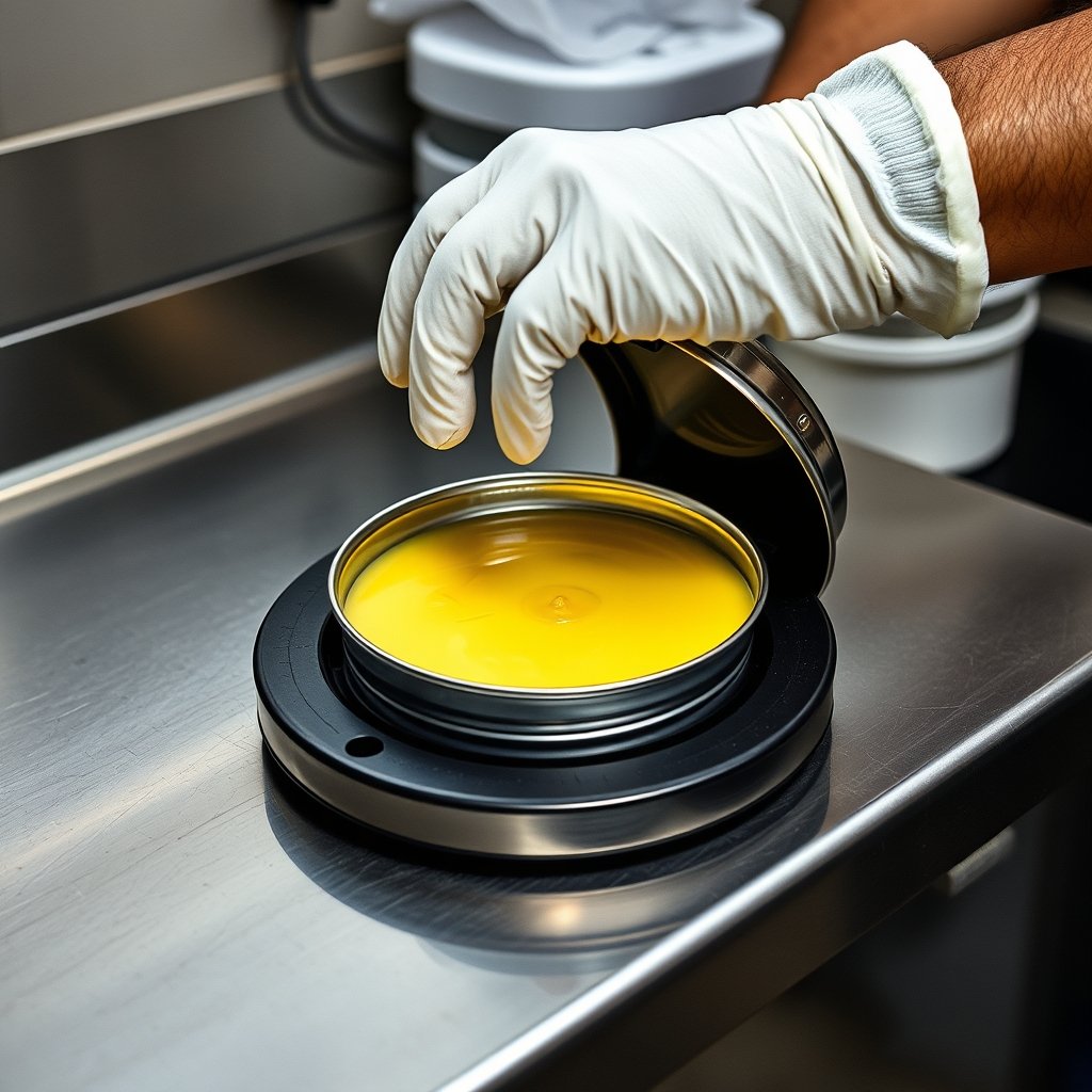 Sealed food grade tins of traditional A2 cow ghee prepared with protective bubble wrap for international shipping