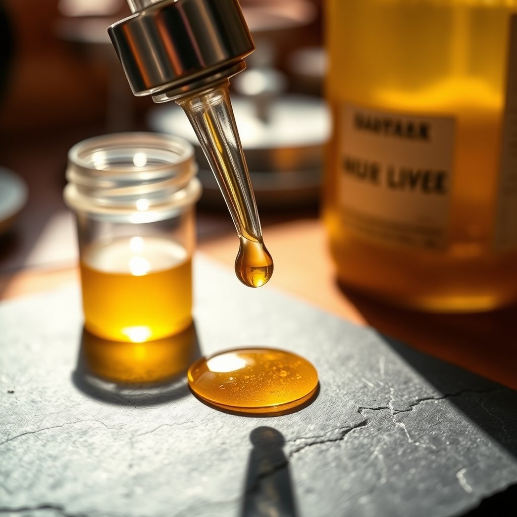 A wooden spoon resting on a jar of golden A2 Gir cow ghee with spices nearby in an Indian kitchen
