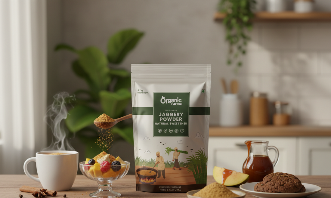 The Unrefined Sweetness: Why Organic Farmz Jaggery Powder is the King of Sweeteners
