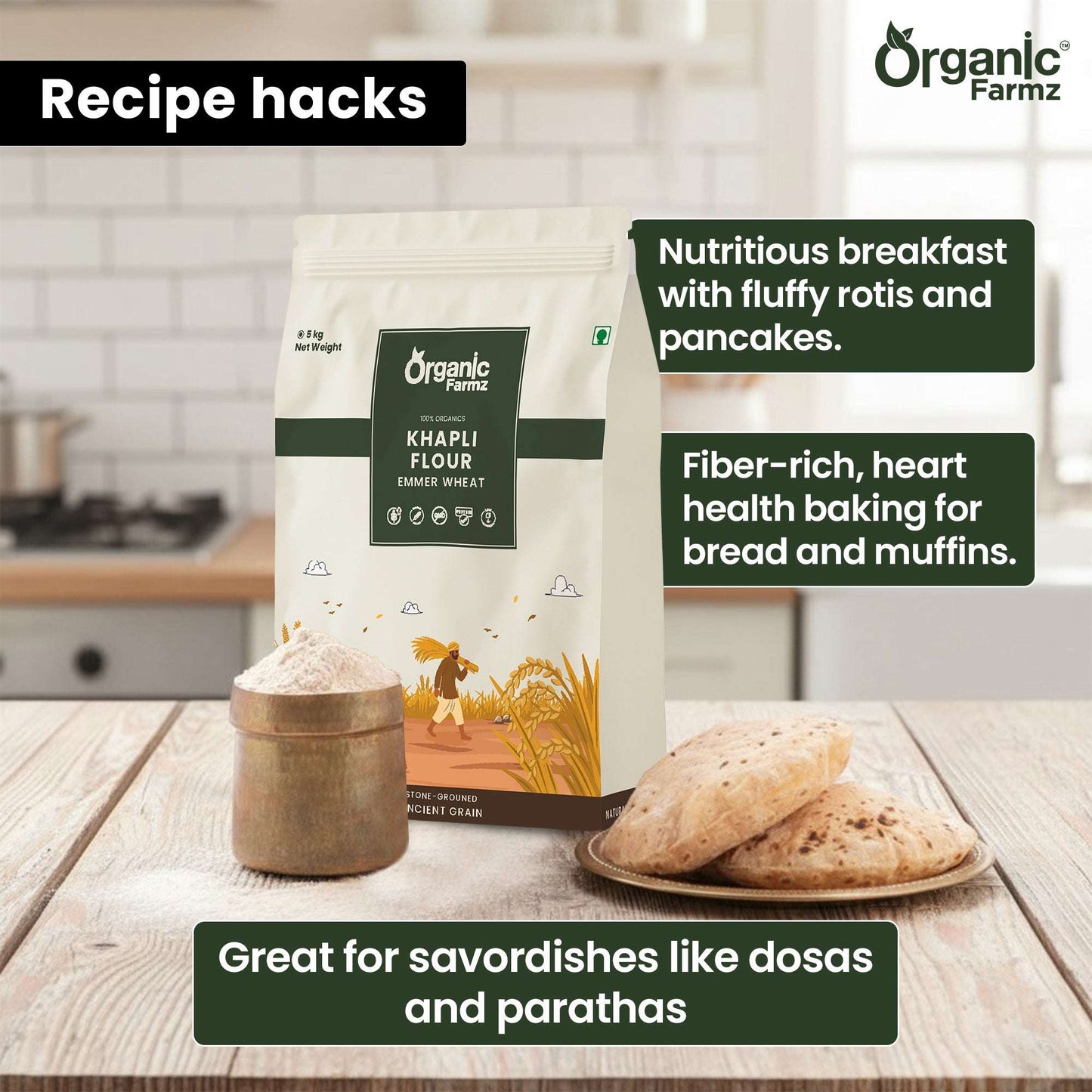 Organic Khapli Flour