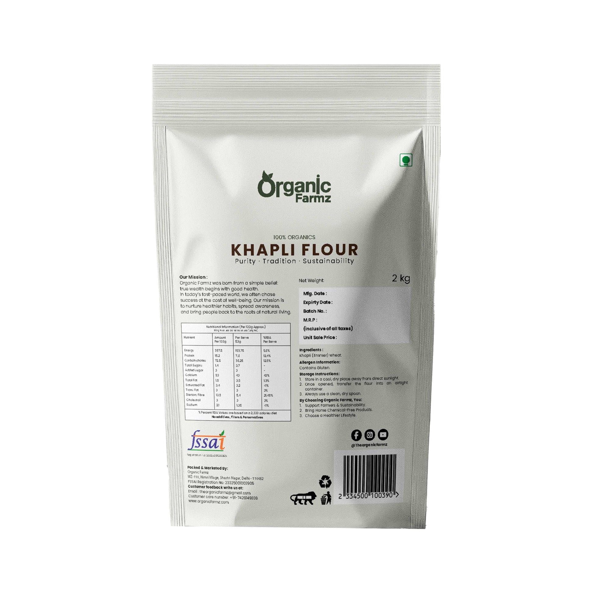 Organic Khapli Flour